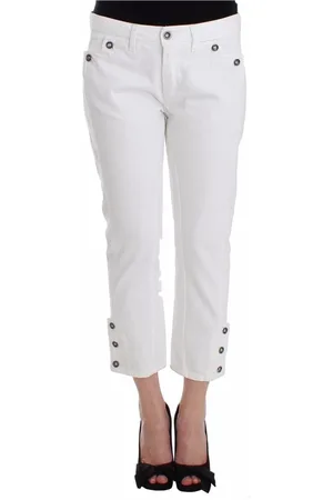 ERMANNO SCERVINO Femme, Pantalons, Blanc, Taille: 38 FR Jeans Cropped