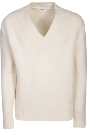 LARDINI Homme, Pulls, Blanc, Taille: L Pull Tricoté Col en V Blanc