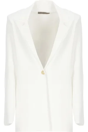 D.EXTERIOR Femme, Vestes, Blanc, Taille: 40 FR Blazer en Viscose Blanc pour Femme