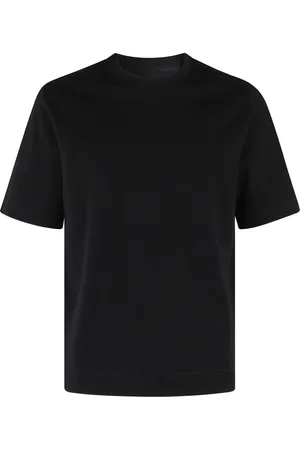 Circolo Homme, Tops, Noir, Taille: XL T-shirt en Piqué de Coton Noir