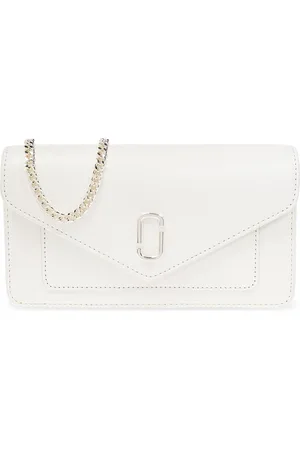 Marc Jacobs Femme, Accessoires, Blanc, Taille: ONE Size The Longshot Wallet on Chain