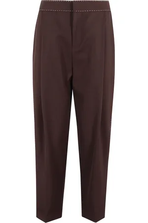 Elisabetta Franchi Femme, Pantalons, Brun, Taille: 38 FR Pantalon Élégant
