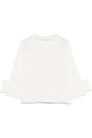 Issey Miyake Femme, Blouses et Chemises, Blanc, Taille: 40 FR T-shirt à encolure carrée côtelée