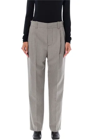 Marni Femme, Pantalons, Gris, Taille: 38 FR Pantalon Droit à Carreaux
