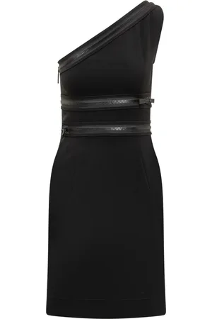 Dsquared2 Femme, Robes, Noir, Taille: 40 FR Mini-robe avec Détail Zippé