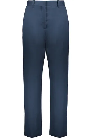 Kenzo Femme, Pantalons, Bleu, Taille: 36 FR Pantalon en Coton Straight-leg avec Poches