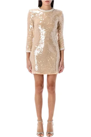 Self-Portrait Femme, Robes, , Taille: 34 FR Mini-robe à sequins et bordure de perles