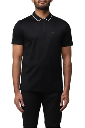 Emporio Armani Homme, Tops, Noir, Taille: S Polo Élégant