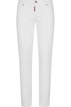 Dsquared2 Femme, Pantalons, Blanc, Taille: 40 FR Pantalon Slim-fit