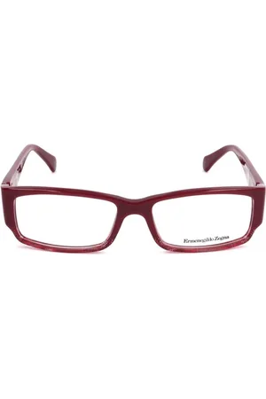 Ermenegildo Zegna Unisex, Accessoires, Rouge, Taille: ONE Size Montures Rouges en Plastique avec Cadran