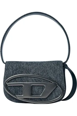 Diesel Unisex, Sacs, Gris, Taille: ONE Size Sac à main avec plaque logo avant et bandoulière