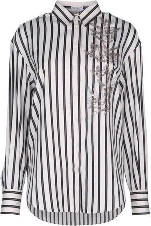 Brunello Cucinelli Femme, Blouses et Chemises, Multicolore, Taille: 42 FR Chemises Élégantes pour Hommes