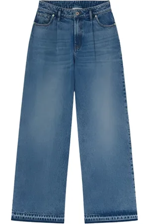 Halfboy Femme, Jeans, Bleu, Taille: W26 Jean Denim Bleu Clair à Jambes Larges