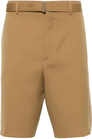Lanvin Homme, Shorts, Brun, Taille: M Short en Laine à Pli Pressé