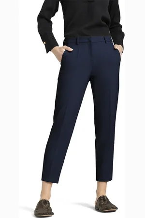 Cambio Femme, Pantalons, Bleu, Taille: 42 FR Pantalon Cropped à Pinces