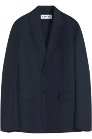 Lanvin Homme, Vestes, Bleu, Taille: M Veste Élégante au Design Tendance
