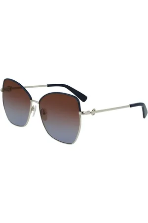 Longchamp Femme, Accessoires, Jaune, Taille: ONE Size Lunettes de soleil en métal
