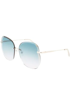 Longchamp Femme, Accessoires, Jaune, Taille: ONE Size Lunettes de soleil dorées en métal
