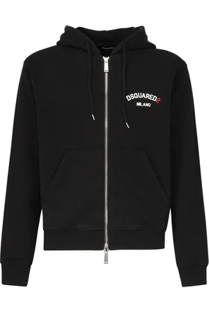 Dsquared2 Homme, Sweatshirts et sweats à capuche, Noir, Taille: XL Veste de survêtement zippée