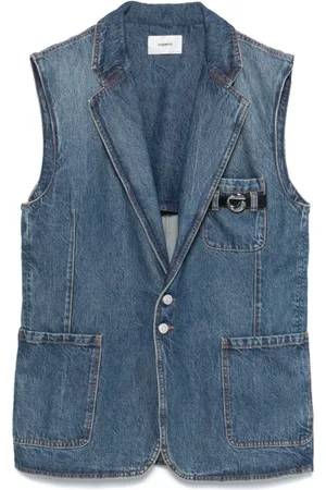 COPERNI Femme, Vestes, Bleu, Taille: 38 FR Veste Boutonnée Bleue à Poches