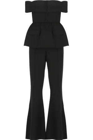 Self-Portrait Femme, Combinaisons et Ensembles, Noir, Taille: 34 FR Robe tailleur en crêpe sans manches