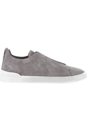 Ermenegildo Zegna Homme, Chaussures, Gris, Taille: 44 EU Baskets Basses Triple Stitch Gris Clair
