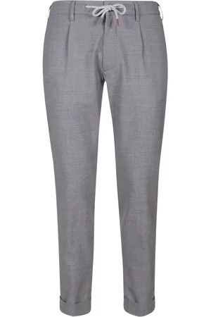 ELEVENTY Homme, Pantalons, Gris, Taille: W34 Pantalon de jogging en laine avec cordon de serrage