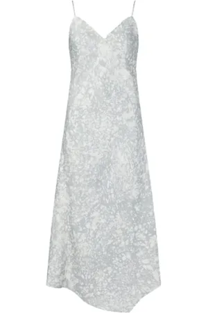 Calvin Klein Femme, Robes, Gris, Taille: 36 FR Robe Nuisette Imprimé Marbre