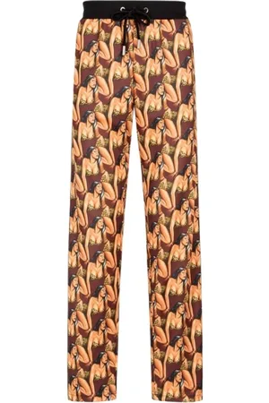 Roberto Cavalli Homme, Pantalons, Multicolore, Taille: M Pantalon de survêtement à imprimé graphique