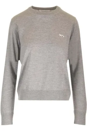 Maison Kitsuné Femme, Sweatshirts et sweats à capuche, Gris, Taille: 40 FR Pull Baby FOX