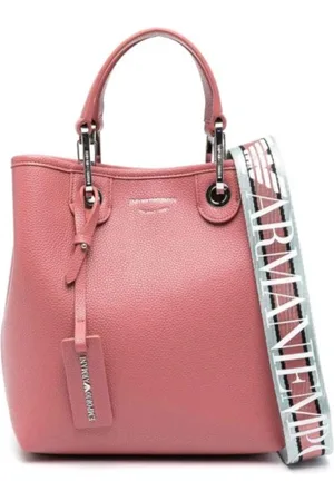 Emporio Armani Femme, Sacs, Rose, Taille: ONE Size Sac Shopping avec Bandoulière Ajustable et Pochette Amovible