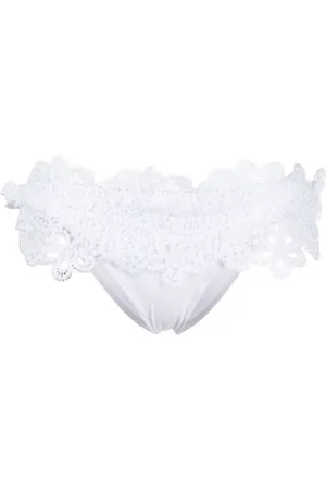 ERMANNO SCERVINO Femme, Sous-vêtements, Blanc, Taille: 40 FR Bas de Sous-Vêtements à Lacets et Liens Latéraux