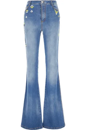 ERMANNO SCERVINO Femme, Jeans, Bleu, Taille: 38 FR Jean Évasé Classique