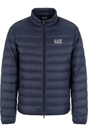 EA7 Homme, Vestes, Bleu, Taille: S Doudoune Bleue avec Logo
