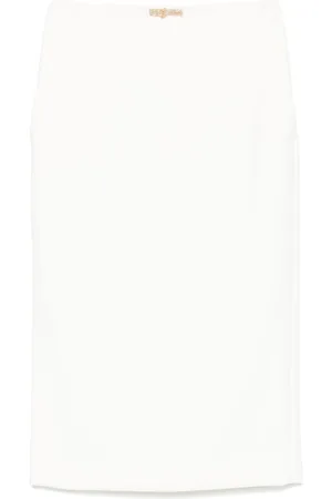 Elisabetta Franchi Femme, Jupes, Blanc, Taille: 42 FR Jupe Midi