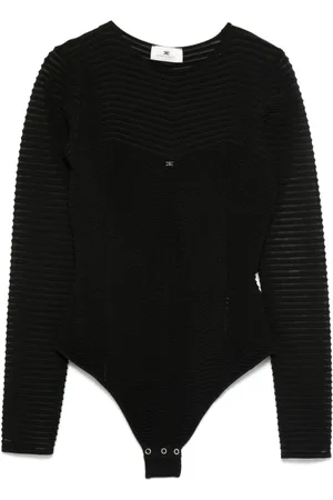 Elisabetta Franchi Femme, Tops, Noir, Taille: 40 FR Top Noir