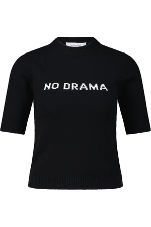 Sportmax Femme, Pulls, Noir, Taille: 42 FR Pull en cachemire à logo jacquard