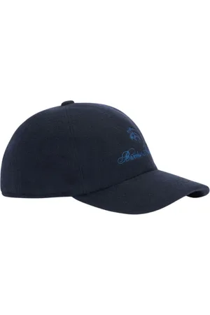 Brooks Brothers Unisex, Accessoires, Bleu, Taille: ONE Size Casquette de baseball en laine et cachemire avec logo