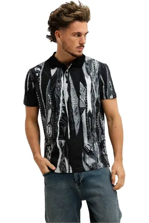 Carlo Colucci Homme, Tops, Noir, Taille: S Polo Homme Noir Style Classique