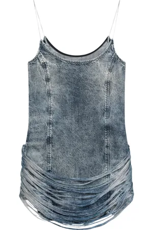 Diesel Femme, Tops, Bleu, Taille: 38 FR Robe Courte Femme