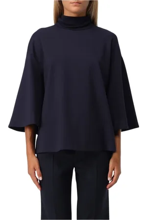 LIVIANA CONTI Femme, Pulls, Bleu, Taille: 38 FR Pull Bleu Col Roulé Collection