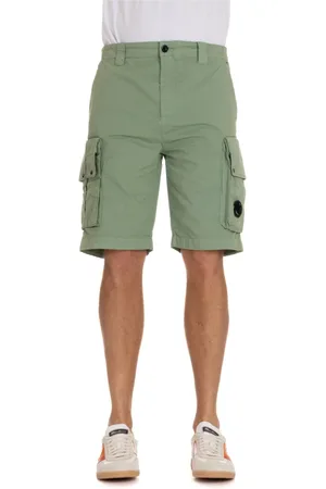 C.P. Company Homme, Shorts, Vert, Taille: L Short Vert avec Fermeture Éclair