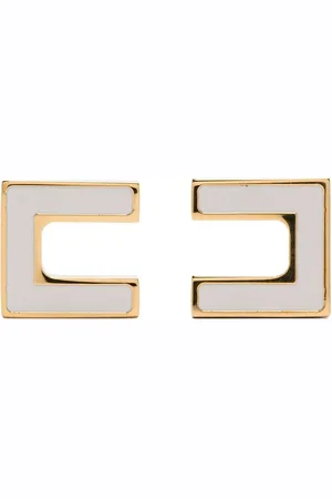 Elisabetta Franchi Femme, Accessoires, Jaune, Taille: ONE Size Boucles d`Oreilles Dorées avec Fermoir Papillon