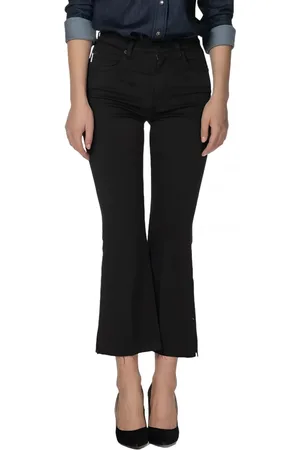 (+) people Femme, Jeans, Noir, Taille: W31 Cropped Flare Slim Fit Jeans
