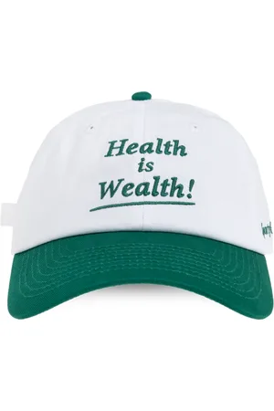 Sporty & Rich Unisex, Accessoires, Blanc, Taille: ONE Size Casquette Health Is Wealth