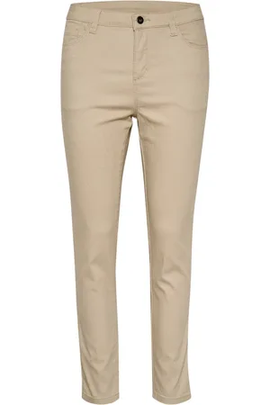 Kaffe Femme, Pantalons, Brun, Taille: 36 FR Jean Gris 7/8 Plume