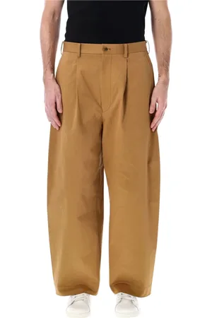 Comme des Garçons Homme, Pantalons, Brun, Taille: M Pantalon Chino Beige Élégant Large Jambe