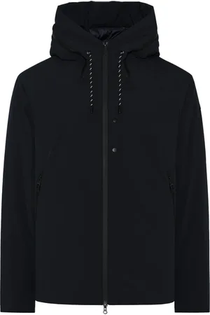 Duno Homme, Vestes, Bleu, Taille: S Parka Rembourrée Polyester Court avec Capuche Intégrée