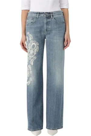Dondup Femme, Jeans, Bleu, Taille: W29 Jean Jacklyn à broderie large