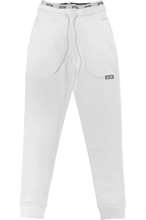 GCDS Homme, Pantalons, Blanc, Taille: L Joggers en coton blanc avec taille élastique